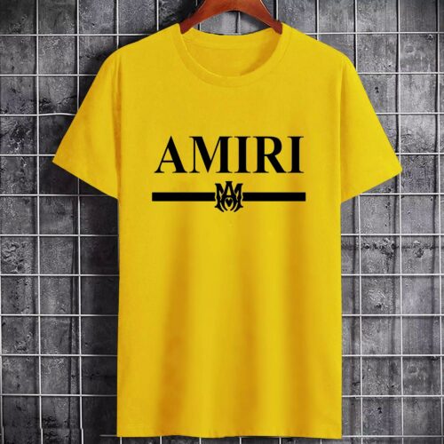 Amiri Logo T-shirt in Yellow for Men