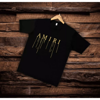 Black Printed Amiri Tshirt for Men
