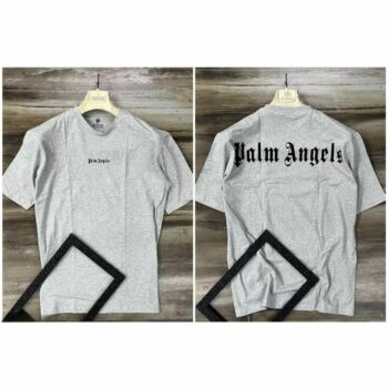 Pure Cotton Palm Angels Tshirt for Men - Grey