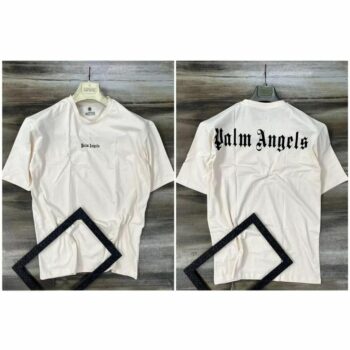 Pure Cotton Palm Angels Tshirt for Men - White