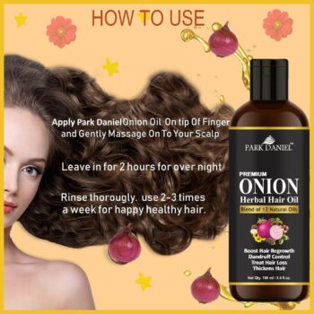 300 onion herbal hair oil for hair regrowth and anti hair fall original imagy49stybpxahb