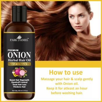 60 premium onion herbal hair oil for hair growth 60 ml park original imagyzebzthnpccu