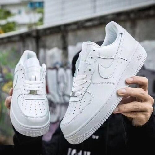 White Nike Air Force1 shoes Low Men Shoes- White