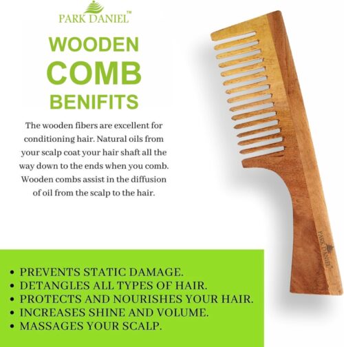 natural ecofriendly handcrafted wooden beard comb 4 inches neem original imag664gjggs6w4u 1