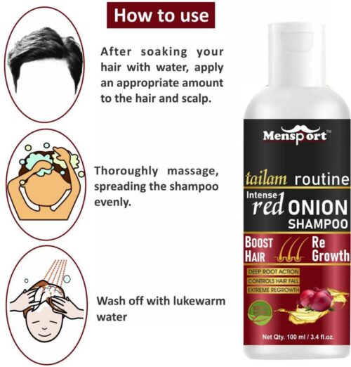 100 premium red onion shampoo cleanser best for anti hair fall original imaftzhr2uwheeae 1