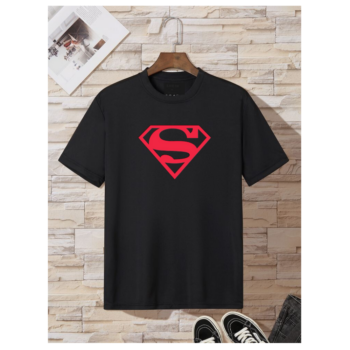 Trending Cotton Superman Tshirt for Men - Black