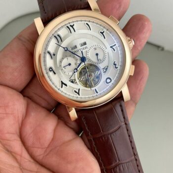 Men's Cartier Watch Leather Automatic Moon Watch