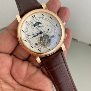 Men's Cartier Watch Leather Class Automatic Moon - Chrono Working