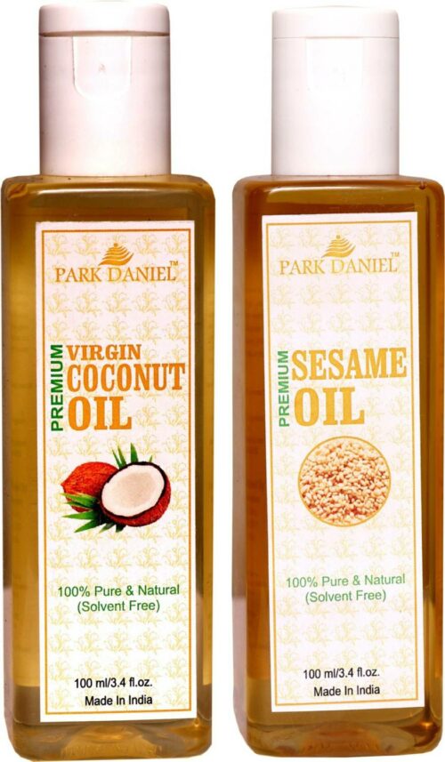 premium virgin coconut oil and virgin sesame oil combo pack of 2 original imafu4yf8bnckhyg