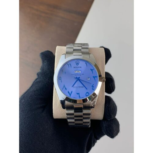 Trending Men Rolex Watch Stainless Steel Arabic Watch