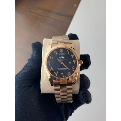 Trending Men Rolex Watch Stainless Steel Arabic Watch