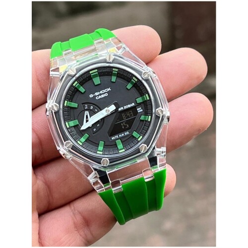 Men’s Casio Watch Silicon Digital And Analog G-Shock Watch Green