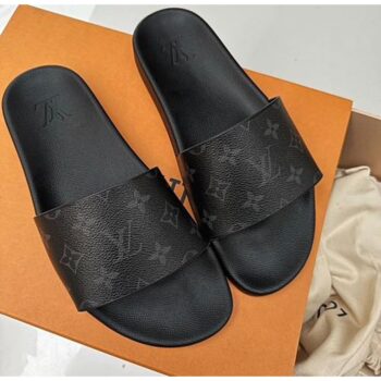 Stylish Men's Louis Vuitton Slipper - Black