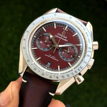 Omega Watch New Brown Edition Chronograph Leather Watch