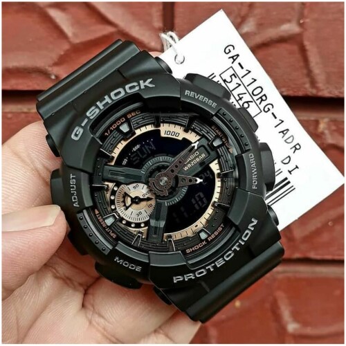 Black Silicone Analog and Digital Casio G-Shock Watch For Men