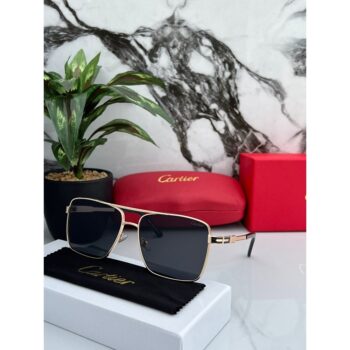 Cartier Sunglasses 82 Gold Black