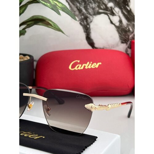 Cartier Sunglasses For Men Gold Brown 1