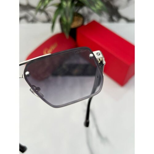 Cartier Sunglasses For Men Sliver Black 4