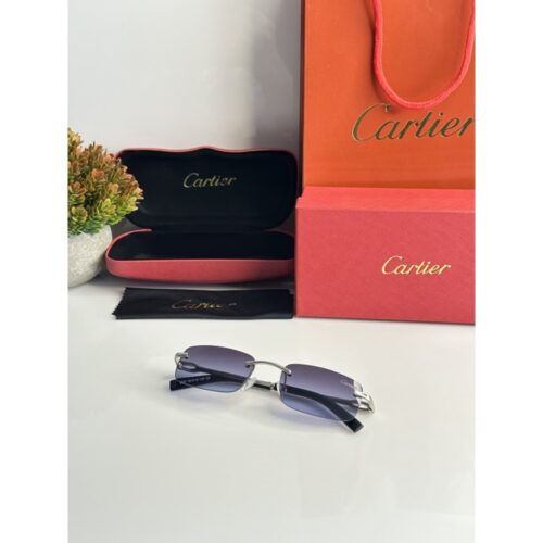 Cartier Sunglasses For Men Sliver Blue 1 1
