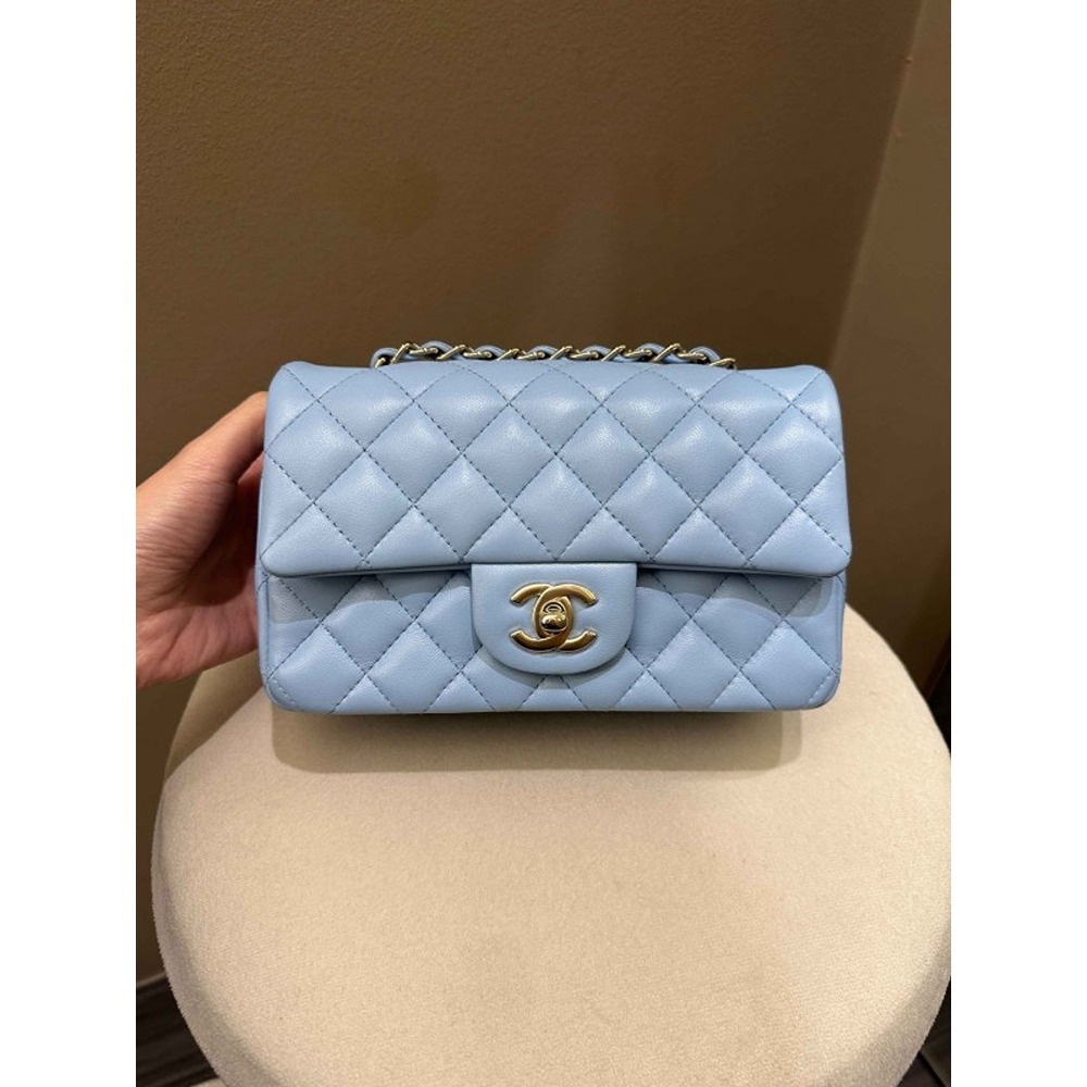 Chanel Bag Flap Mini Blue With Box (J911) - KDB Deals