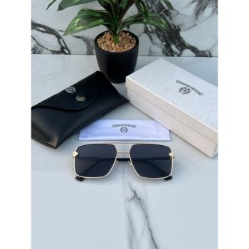 Chrome Heart Sunglasses For Men Gold Black 3