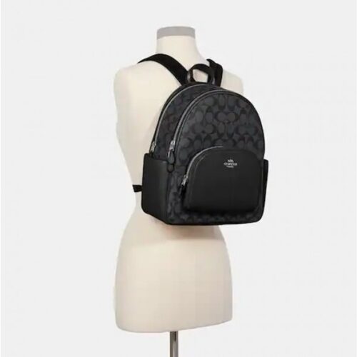 Coach Court Backpack In Signature Canvas With Dust Bag 1