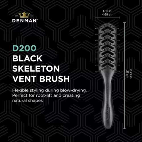 Denman Black Skeleton Hyflex Vent Hair Brush 1