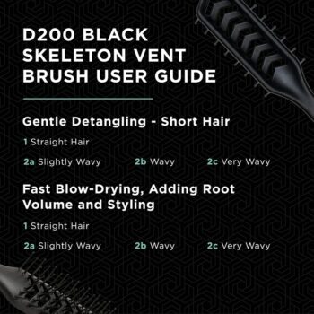 Denman Black Skeleton Hyflex Vent Hair Brush 5