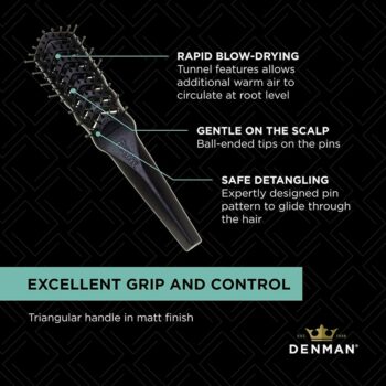 Denman Large Tunnel Vent Brush For Fast and Gentle Blow Drying D100 4