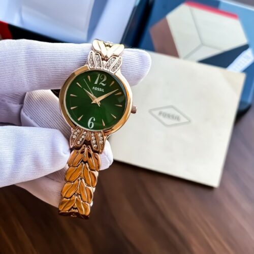 Fancy Fossil Watch For Girl Green Dial 1