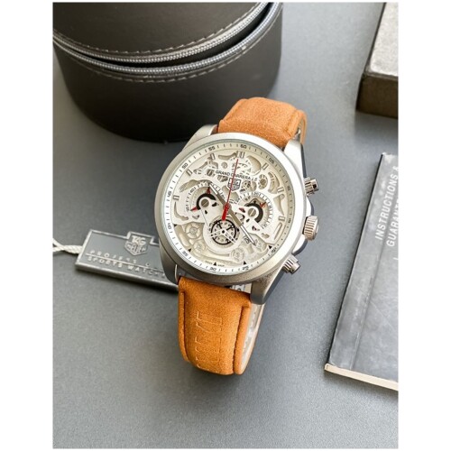 New Tag Heuer Cr 7 Chronograph Leather Watch For Men