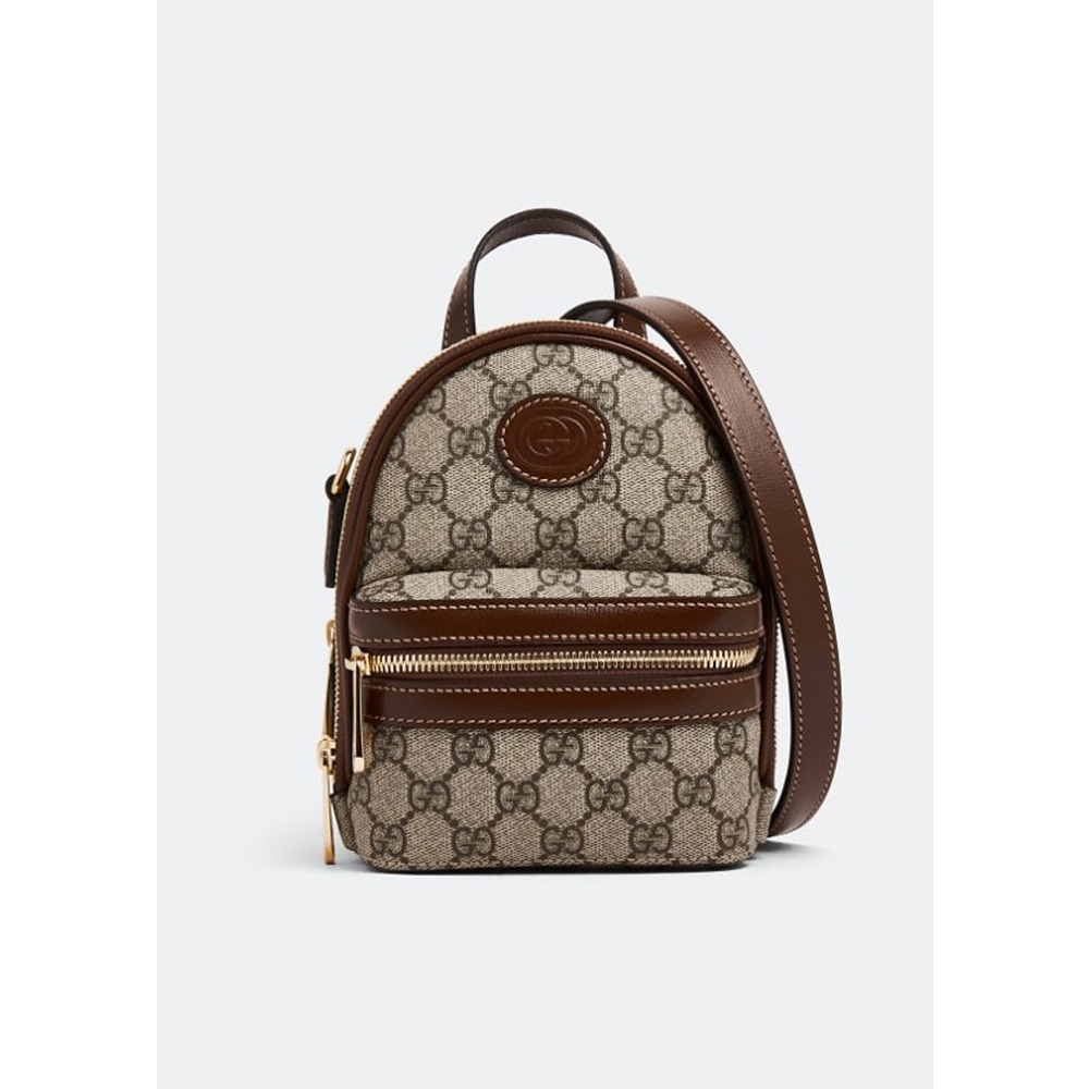 Neutral Mini GG-canvas and leather tote bag | Gucci | MATCHES UK