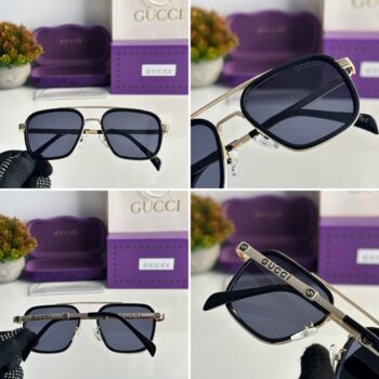Gucci Sunglasses For Men Gold Black 2