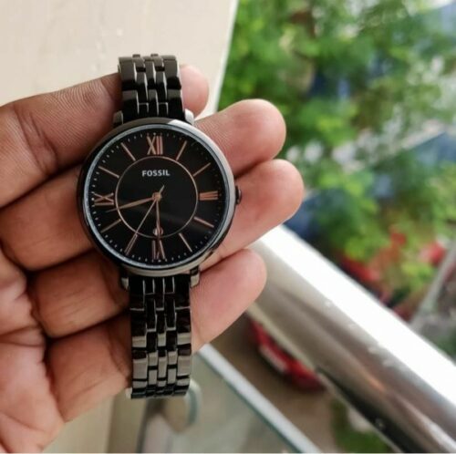 Latest Ladys Fossil Watch Black Chain 2