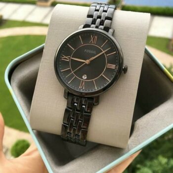 Latest Ladys Fossil Watch Black Chain 5