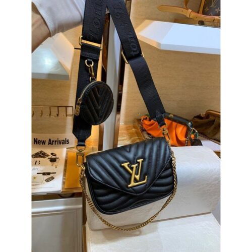 Louis Vuitton Bag New Wave Pochette Black With OG Ribbon Box 2025 2