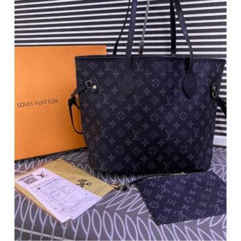 Lady Louis Vuitton Handbag 70 Neverfull Black Monogram