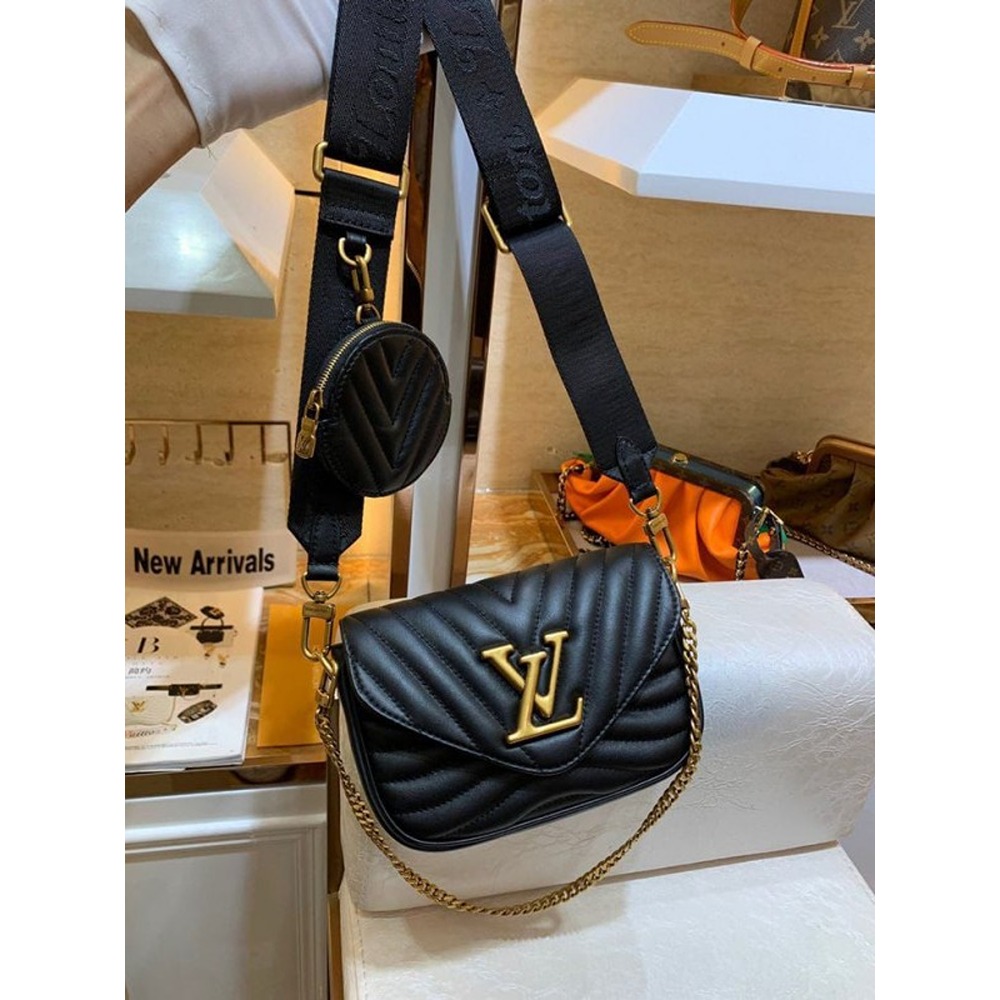 Louis Vuitton Handbag New Wave Pochette Black With og Box (J196) - KDB Deals