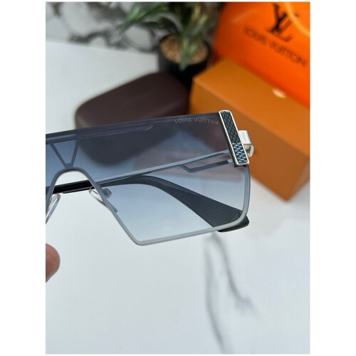 Louis Vuitton Sunglasses For Men Sliver Blue 2