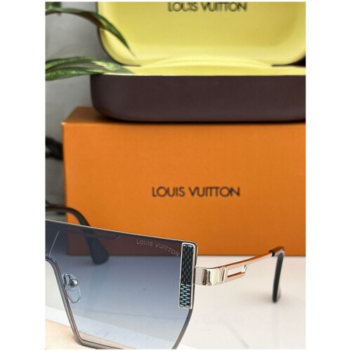 Louis Vuitton Sunglasses For Men Sliver Blue 6