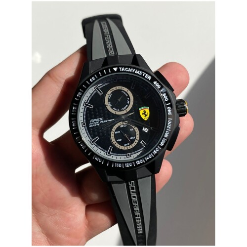 Luxurious Scuderia Ferrari Watch Grey Dial Sport For Men