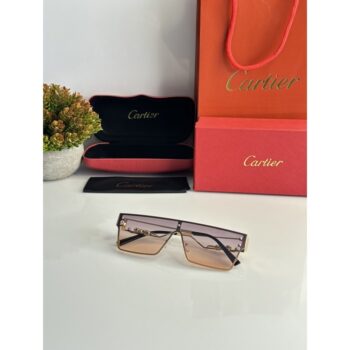 Mens Cartier Sunglasses 7216 Gold Orange DC 2