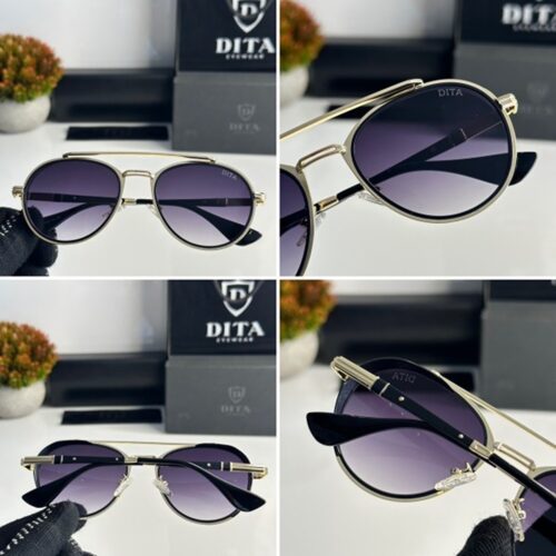 Mens Dita Sunglasses 327 Gold Black DC 2