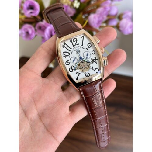 Mens Franck Muller Watch Gold Brown AAA Automatic 5