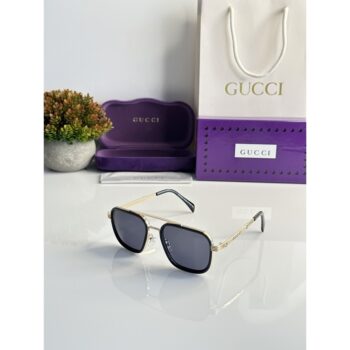 Men's Gucci Sunglasses 137 Gold Black
