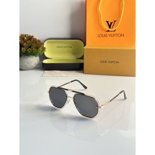 Men's Louis Vuitton Sunglasses 5013 Gold Black