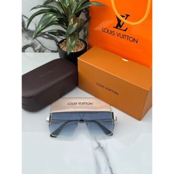 Mens Louis Vuitton Sunglasses 5028 silver blue 5