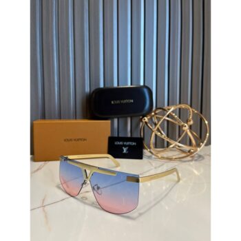 Men's Louis Vuitton Sunglasses Gold Candy_122