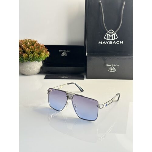 Men's Maybach Sunglasses 2591 Silver Blue