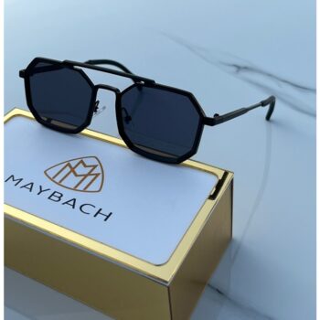 Men's Maybach Sunglasses Hexagonal Full Black